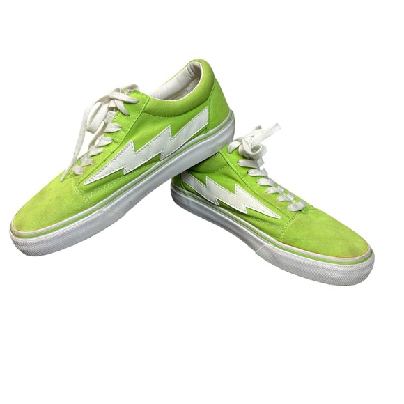 Revenge x Storm Low Top Sneakers Lime Green Suede/Canvas Men's Size 7